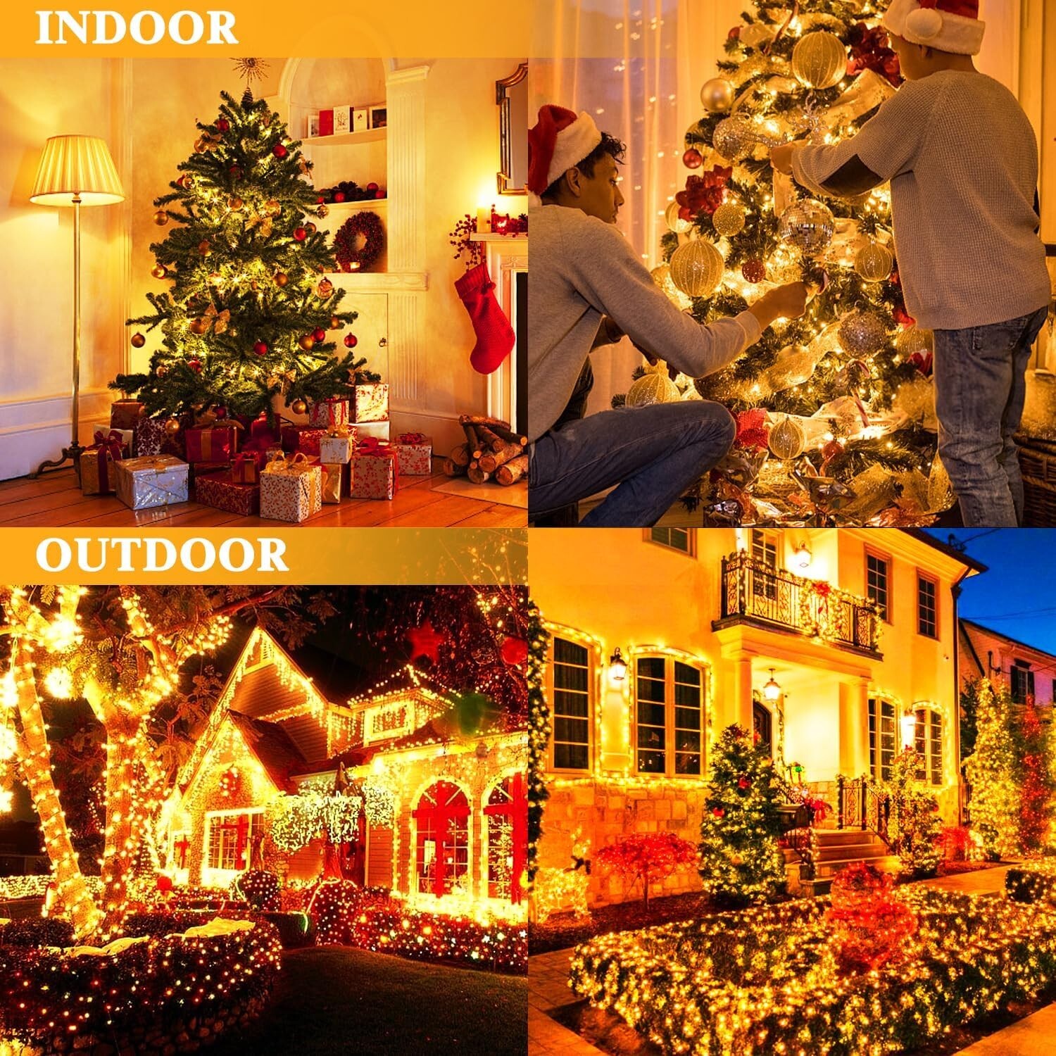 Battery Operated Christmas Lights with Timer, Outdoor Waterproof eBay