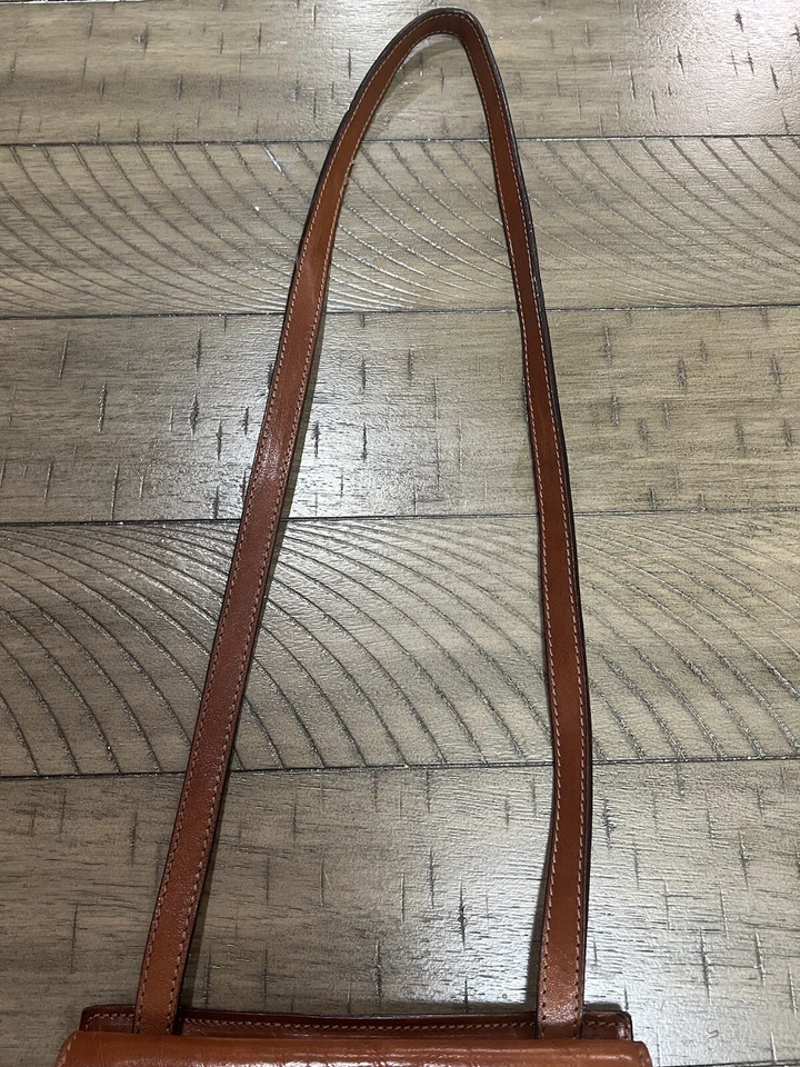 Bolso de cuero genuino marrón hecho en italia cellini muy lindo bolso diario de verano Foto 3 de 4