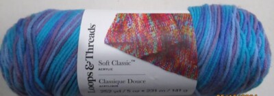 Loops&Threads, Soft Classic, 100% Acrylic, 5 OZ, Color: LOTUS BLOSSOM MULTI