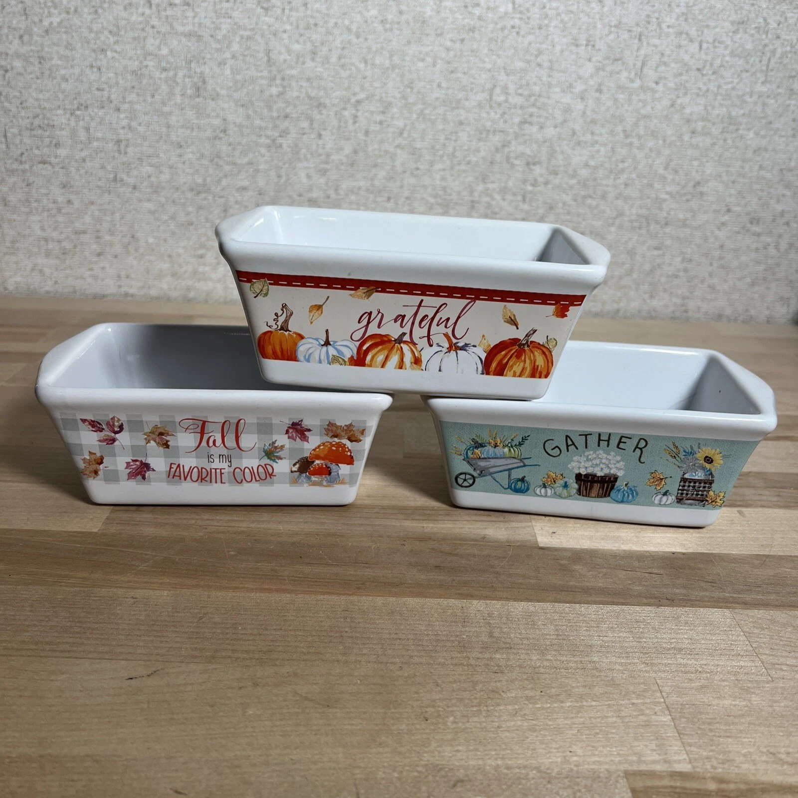 Royal Norfolk Harvest-Themed Mini Loaf Pan, 5-in. - lot of 8