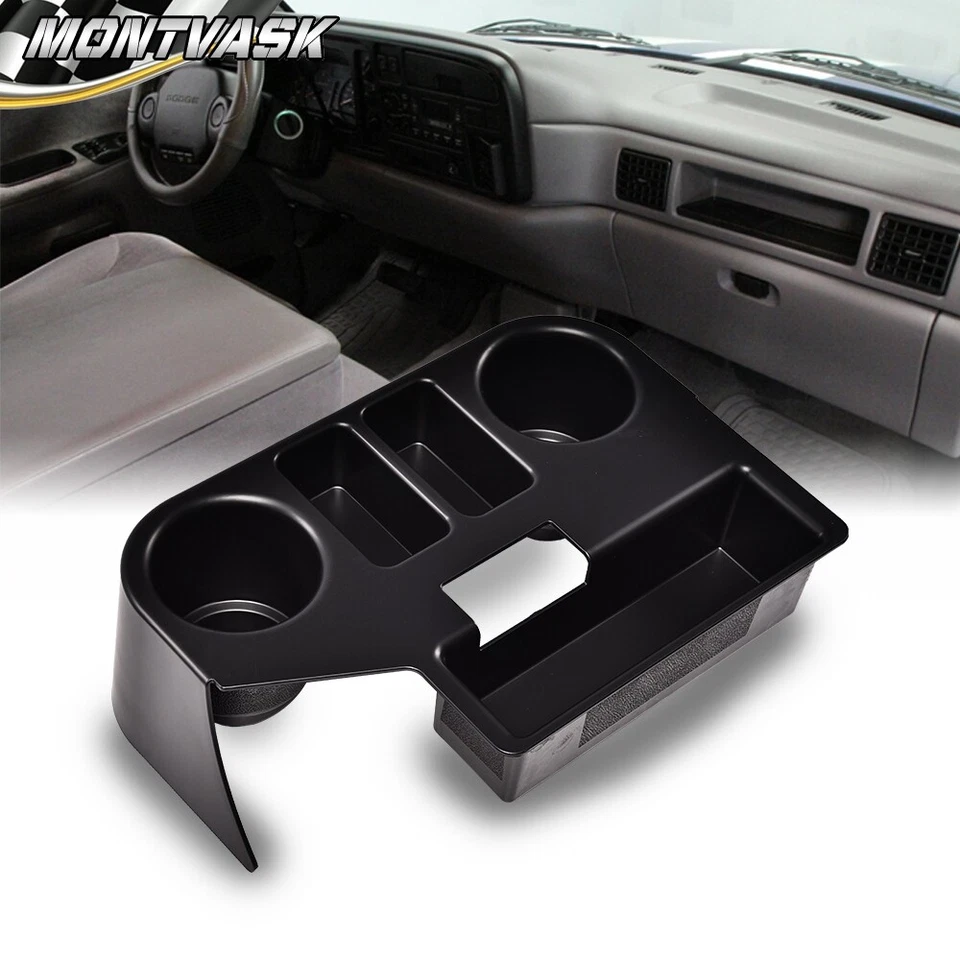 Fit For 1994-1997 Dodge Ram 1500 2500 3500 Black Center Console Cup Holder Foto 4 de 4