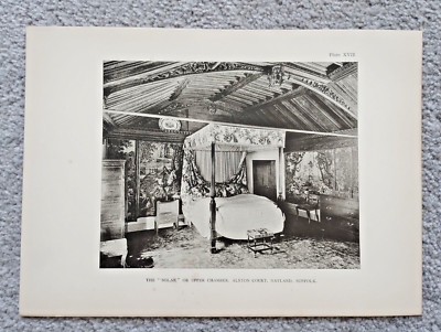 Upper Chamber, Alston Court, Nayland, Suffolk - Antique Print - 1912