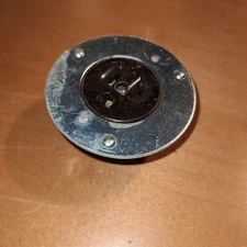 Vintage Floor Single Receptacle 15amp New Old Stock E-13399