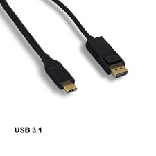 KNTK 6' USB 3.1 Type C to DisplayPort DP 4K Cable for SmartPhone HDTV Laptop PC