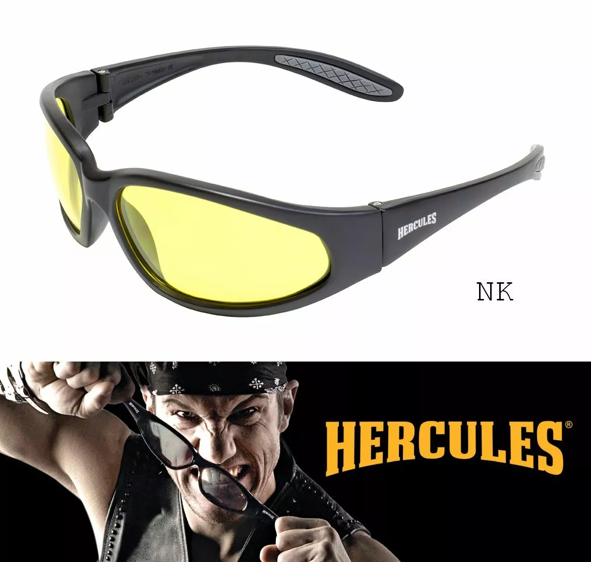 Hercules 24 UNBREAKABLE SUNGLASSES-TRANSITIONAL PHOTOCHROMIC LENS  Yellow/Smoked