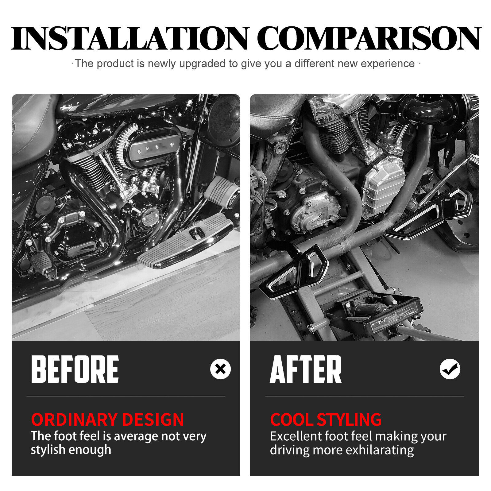 Empire Driver Passenger Floorboards Front Rear Footboard Peg Kit Fit