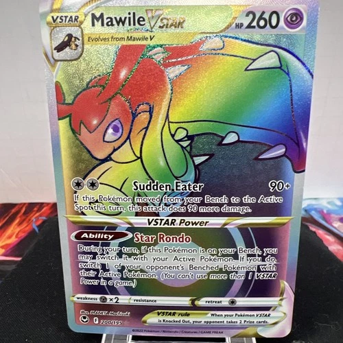 Pokémon TCG Mawile VStar 200/195 Silver Tempest Rainbow Secret Rare Holo NM