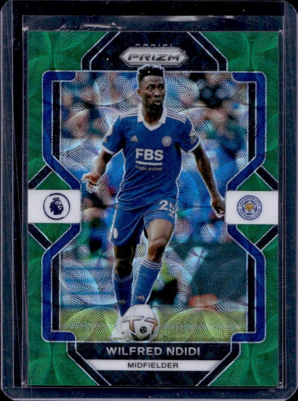 2022-23 Panini Prizm Premier League Wilfred Ndidi RC Choice Green #/5 Leicester
