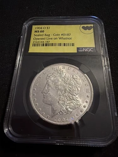 1904 o Ms 60 Morgan Dollar NGC Graded Certified Authentic Slab