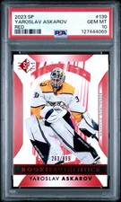 2023 SP Hockey Yaroslav Askarov Rookie (Red) #139 PSA 10 Predators #/899 (69)