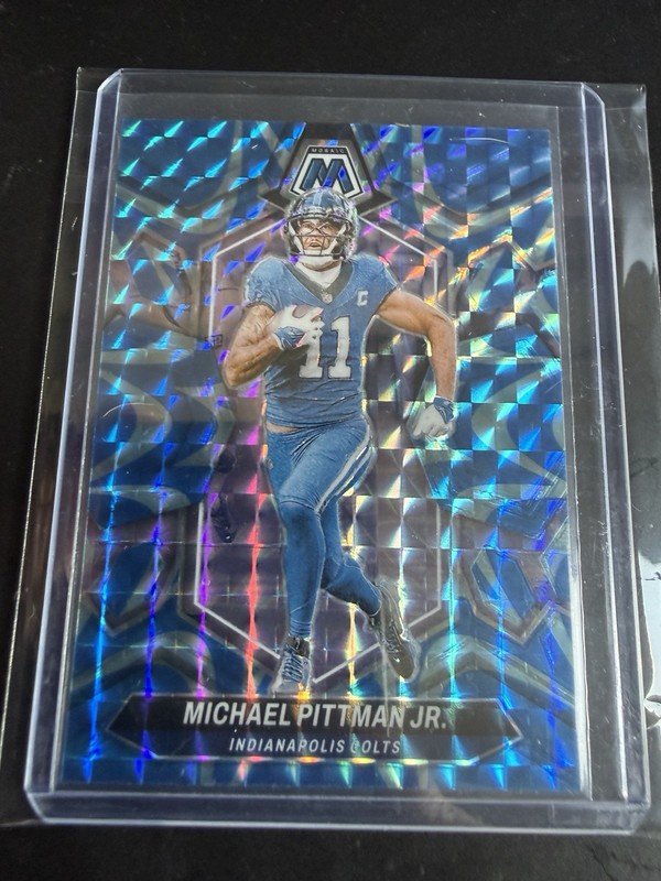 2024 Panini Mosaic Michael Pittman Jr. #94 Blue Mosaic Prizm