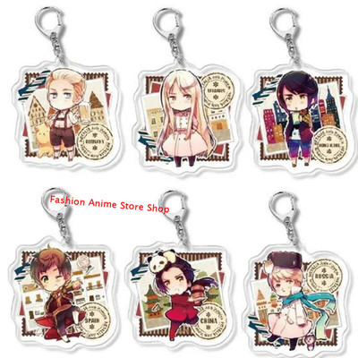 New Hetalia Axis Powers Acrylic Keychain Keyring Russia USA Kingdom Ornaments