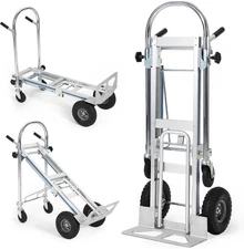 Aluminum Folding Hand Truck 550 LBS Capacity Convertible Hand Truck Dolly Cart