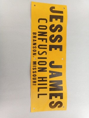 Vintage 1960's Jesse James Confusion Hill Store Sign Branson MO 19.5x6.5