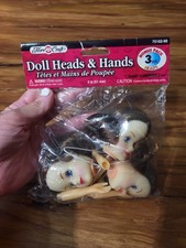 Vintage Pack Of Doll Replacement Heads And Hands, Doll Making, Crafting