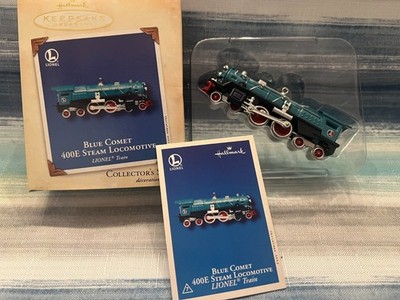 Hallmark Blue Comet 400E Steam Locomotive - Lionel Train Series - EUC w/ box