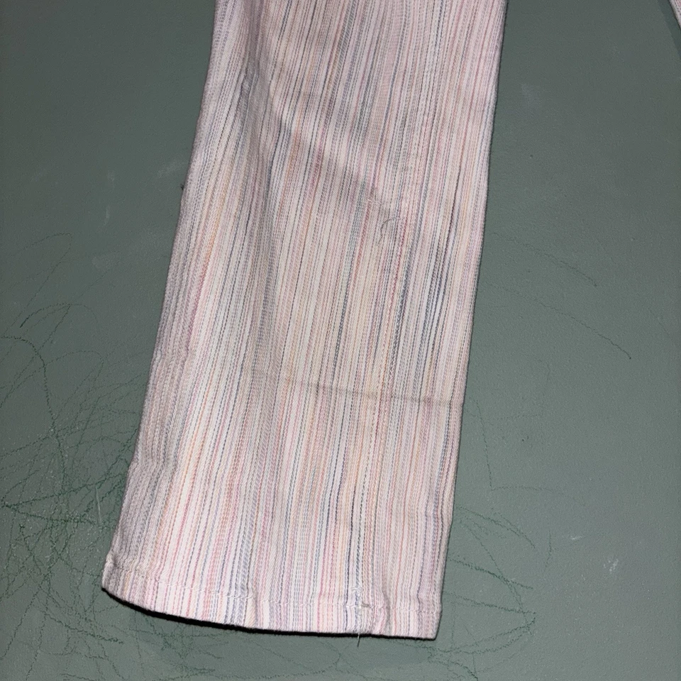 Pantalones de mezclilla a rayas rosas Y2K Rocawear para niñas *MANCHA EN EL BOLSILLO TRASERO* Foto 4 de 4