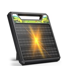 1 Joule 45-Mile Solar Electric Fence Charger Day/Night Mode for Livestock