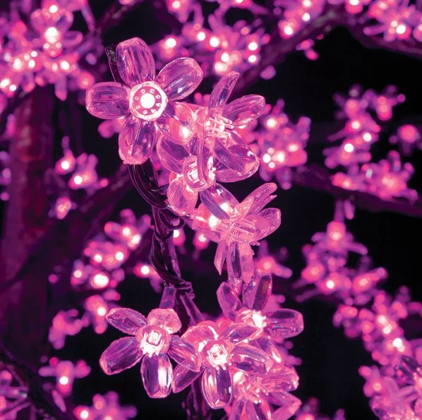 1.5M 200LED PINK CHERRY BLOSSOM SOLAR CHRISTMAS TREE - image 4 of 4