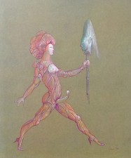 Leonor FINI: Winner and Loser, SIGNED LITHOGRAPH, 1980 + certificate