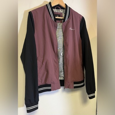 VOLCOM-COCO HO TRACK JACKET EGGPLANT with Printed Body Lining Size Small