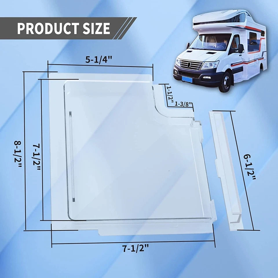 4701-00 RV Screen Door Slide Panel Replacement Clear Plexiglass, 4700-00 Stopper