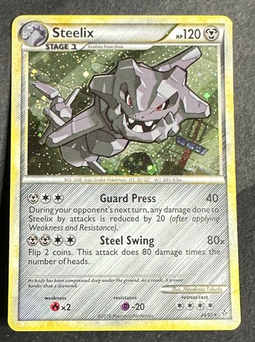 Steelix - HGSS Unleashed - 24/95 - Holo Rare - LP/MP - Pokemon