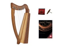 Roosebeck 19-String Pixie Harp w/ Chelby Levers  Book  Extra Strings