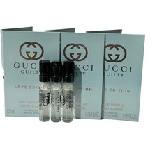 3 Vials Samples GUCCI GUILTY LOVE EDITION for Men 0.05 oz Eau de Parfum Spray
