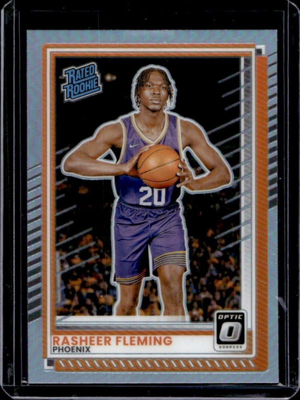 2025-26 Panini Donruss Rasheer Fleming Optic Holo Rookie RC #18 Suns