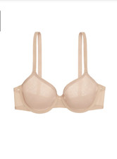 NWOT Cuup Bra The Demi Mesh Sand Sz 34D  Imperfections See Photos  