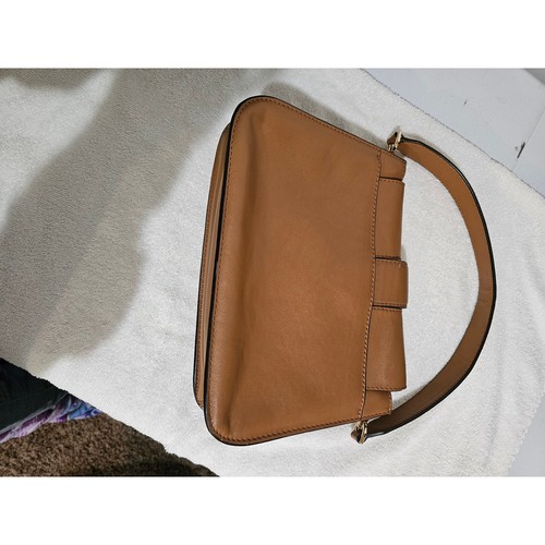 Michael Kors Brown Leather Satchel Top Handle Designer Bag - Picture 3 of 15