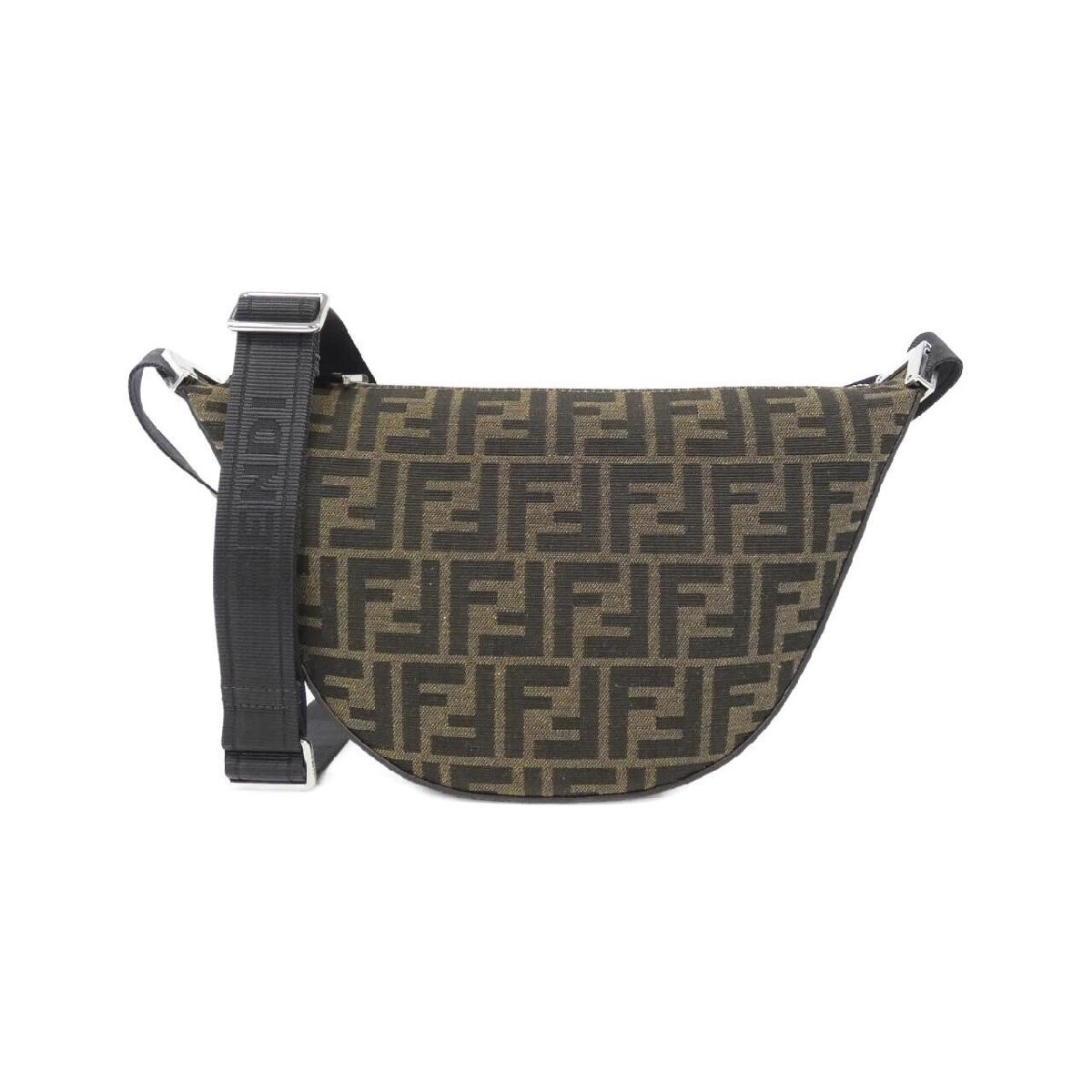 ショルダーバッグ Fendi Fendi Melon Small Crossbody Bag In Ff Canvas Fendi Melon Small 7VA635 ASIQ Canvas Leather Shoulder Bag