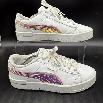 Puma Carina Iridescent Stripe Low Top Platform Sneaker Youth Size 6C 383759-01