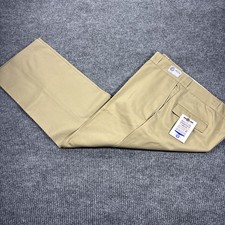 NWT Finesilver Prest 2 Stay Chino Pants Mens Beige Comfort HighRise Straight Leg