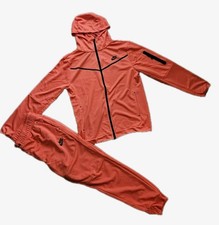 New Nike Tech Cotton Sweat Suit Zip Up Hoodie  Joggers Men's Salmon 3XL. Read