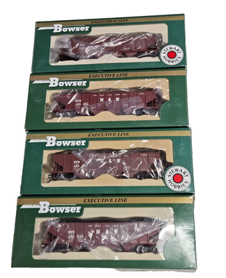 #ad 4 Bowser HO Norfolk Western Executive Line 100 Ton 3 Bay Hopper LN $72.00