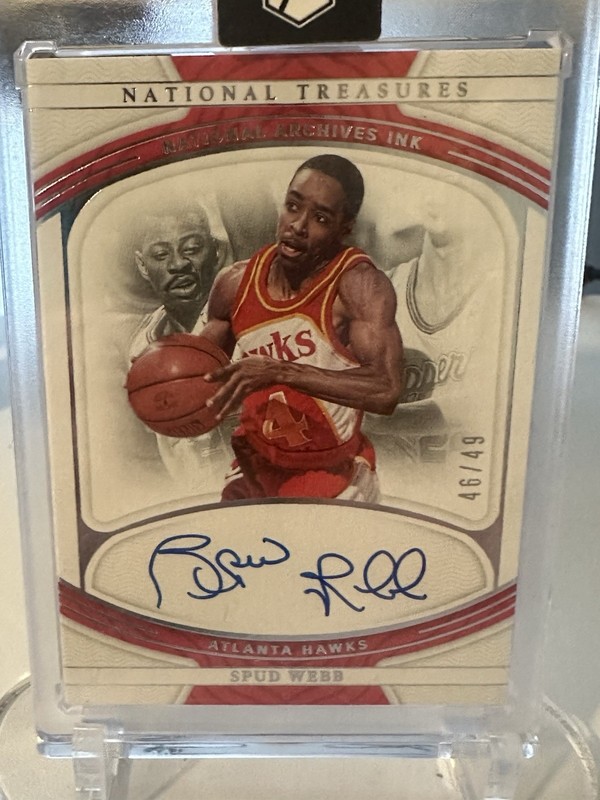 2020-21 Panini National Treasures National Archives Ink Spud Webb Auto /49
