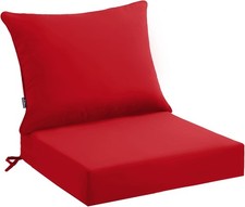 Outdoor Seat Cushion Set 24 x 24 x 4 Inch, Waterproof  Fade Resistant Patio ...