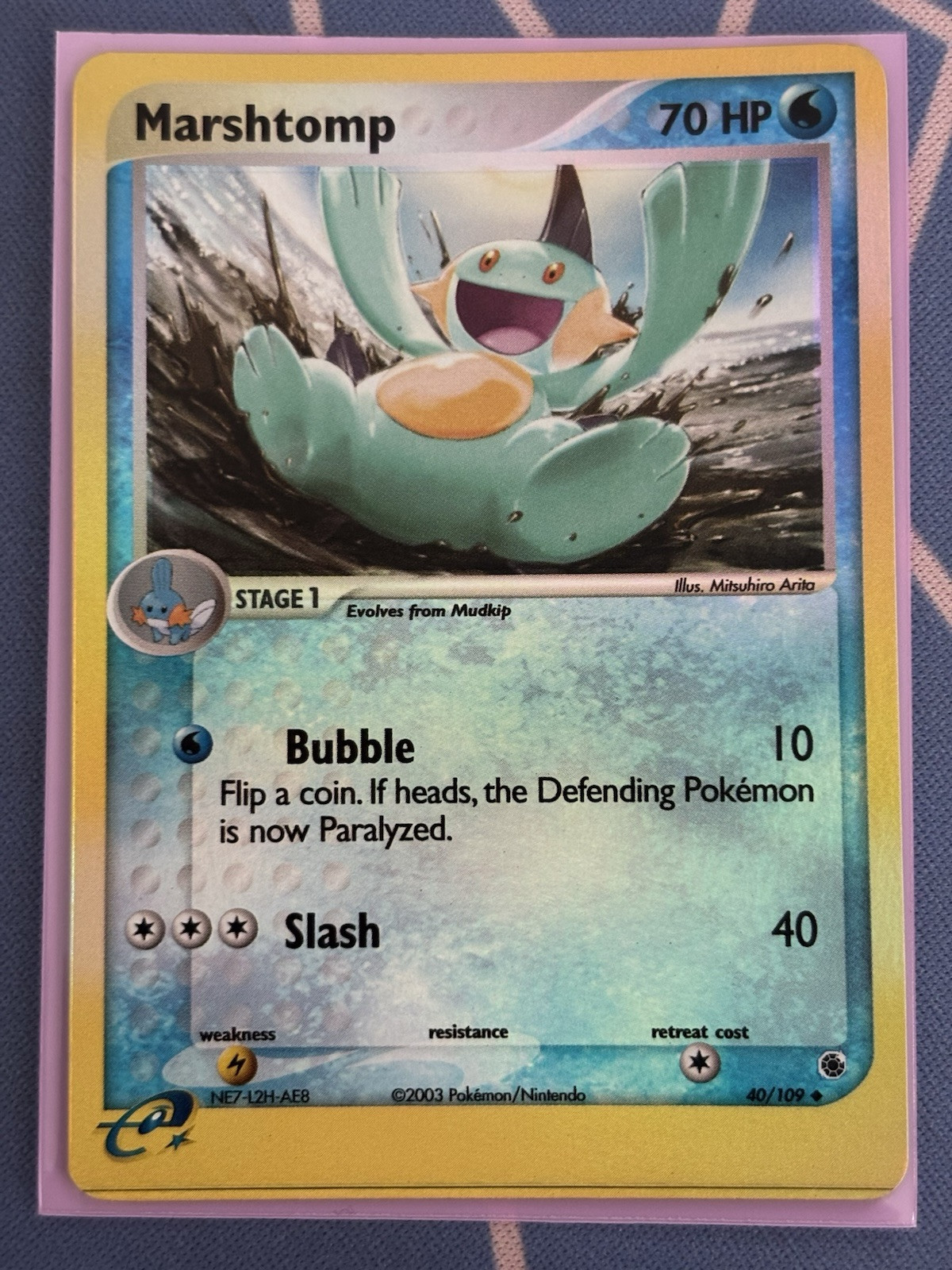 Marshtomp 40/109 Ruby and Sapphire Reverse Holo NM Ungraded