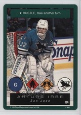 1995-96 Playoff One on One Challenge Arturs Irbe #84 0a4