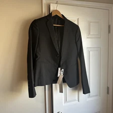 Rick Owens Blazer Mens 48 Black Cropped 1 Button Made in Italy Sisyphus FW18