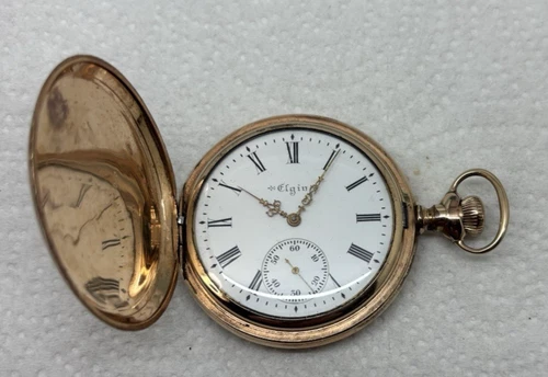 ELGIN POCKET WATCH, 16S, 15J, GRADE 247, VINTAGE 1900, GF HUNTING CASE, SERVICED