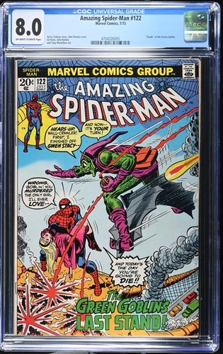 Amazing Spider-Man #122 - Marvel Comics 1973 CGC 8.0 "Death" of the Green Goblin