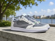 NEW Travis Sc0tt x Jordan 1 Low White Grey Men's Size US 7-12
