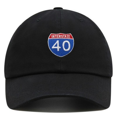 JPAK Interstate 40 Highway Sign Premium Dad Hat Unisex Cotton Adjustable