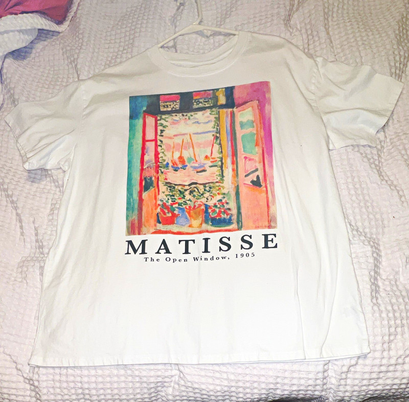 Henri Matisse The Open Window 1905 White Graphic Tee L Cotton Crew Neck