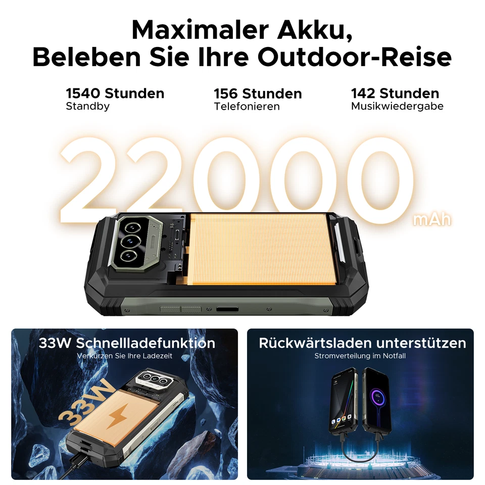 DOOGEE VMAXS 5G Outdoor Handy Ohne Vertrag 24GB+256GB 22000mah 6,58" Smartphone - Bild 2 von 4