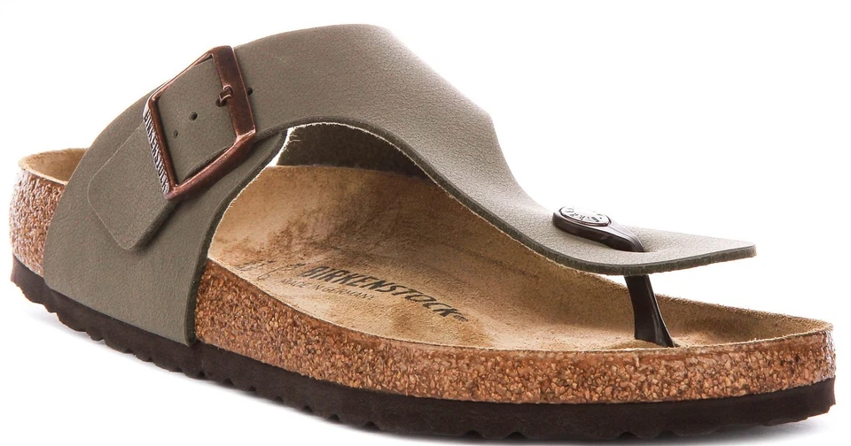Birkenstock Ramses Tongue De Pied Glissière Sandales Femme Pierre UK 5-11 - Photo 1/1