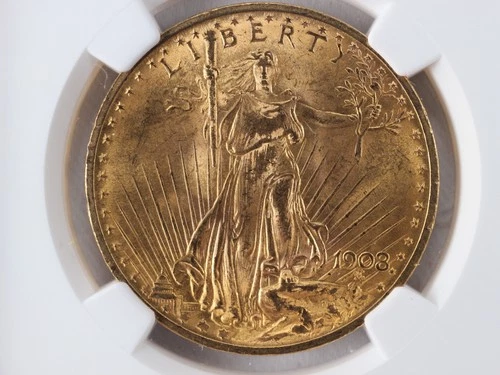 1908-P Saint-Gaudens Double Eagle — photo from the most recent tracked eBay sale
